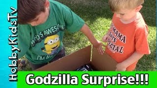 Godzilla HobbyKids Reaction to Open Box Surprise [upl. by Normac]