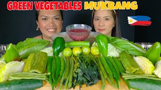 GREEN VEGETABLES MUKBANG  HEALTHY MUKBANG  MUKBANG PHILIPPINES [upl. by Nnayd]