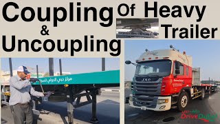 Coupling and Uncoupling Articulated Truck Trailer [upl. by Etnohc]