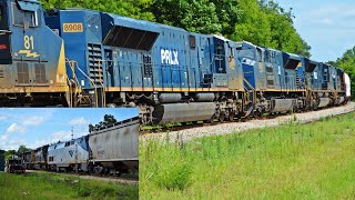 ExCSX T4 ACes on M514 Amtrak on M518 Great Horns on CSX and NS MACs and Much More  071523 [upl. by Willmert]