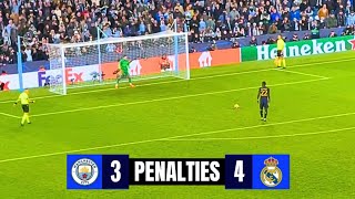 Real Madrid vs Manchester City 43 Full Penalty Shootout  Reactions amp Celebrations  UCL 2024 [upl. by Atiuqaj]