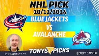 Columbus Blue Jackets vs Colorado Avalanche 101224 NHL Picks amp Predictions by Steven Duncan [upl. by Hallagan]