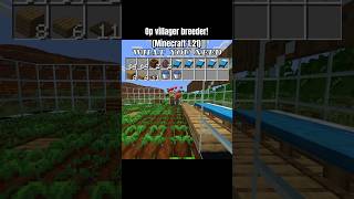 Minecraft villager breeder 121 Java  bedrock  sorry for the quick clips  minecraft [upl. by Urquhart]