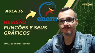 Revisão de Matemática para o ENEM  Funções de seus Gráficos  Aula 035 [upl. by Countess]