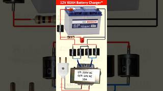 HOW TO MAKE A 12V BATTERY CHARGER  How to Charge 12V 60AH Rechargeable Battery 12V Battery Charger [upl. by Marquis]