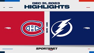 NHL Highlights  Canadiens vs Lightning  December 31 2023 [upl. by Grekin]