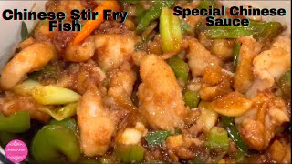 Stir Fry Fish in Hoisin Sauce I Easy Chinese Hoisin Fish Recipe Restaurant Style [upl. by Elleuqar]