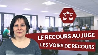 Le recours au juge  les voies de recours  Droit  digiSchool [upl. by Jamille524]