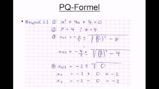 PQFormel Erklärung und Beispiele [upl. by Enimsay]
