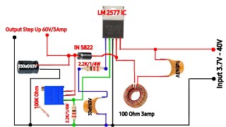 How To Make Dc To Dc Step Up Voltage Regulator 37V  40V Input  60V Step Up Circuit Diagram [upl. by Pry]