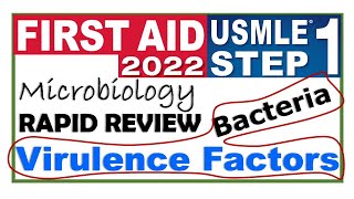 Bacterial Virulence Factors  Rapid Review Microbiology  First Aid for USMLE STEP 1 [upl. by Neirol178]