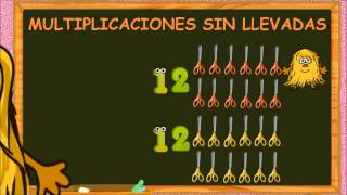 wwwmatecitoscom 2º Primaria Explicación Multiplicación sin llevadas [upl. by Atnauqal980]