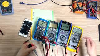 AkiraEN 8 121GW Yokogawa TY720 Hioki DT4282 Fluke 87V 50K count multimeter review auto range speed [upl. by Atnim]