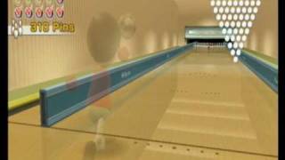 Wii Sports Bowling Wurfkraft 890 Pins Max platin [upl. by Aihtnis]