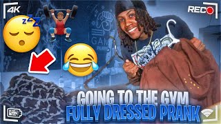 GOING TO THE GYM AT 3AM FULLY DRESSED PRANK 😳GONE WRONG🤦🏽‍♀️🤬 [upl. by Emelen679]