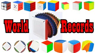 Every Rubiks cube World Record from 2x2 to 23x23 [upl. by Sorodoeht904]