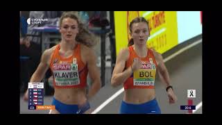 European Athletics Indoor Championships 2023 \ 400m Women Final \ BOL Femke 4985 [upl. by Aerdnaxela937]