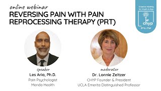 WEBINAR  Pain Reprocessing Therapy PRT with Les Aria PhD of Menda Health [upl. by Krilov]