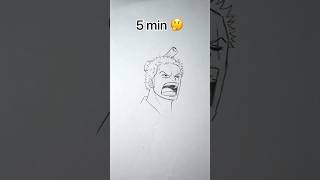 Drawing Zoro in 5 Levels From Beginner to Pro [upl. by Icnan317]