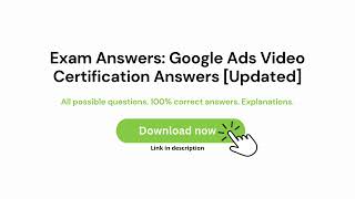 Exam Answers Google Ads Video Certification Answers  Upodated  examroll [upl. by Lemcke466]