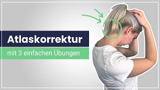 Atlaskorrektur  3 schnelle Übungen zur Selbsthilfe ✅ Lindere Deine HWSSchmerzen [upl. by Oaks]