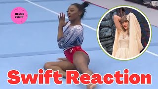 Taylor Swift REACTS to Simone Biles Using Ready for It on Floor Routine of US Olympics Gymnastics [upl. by Kumagai]