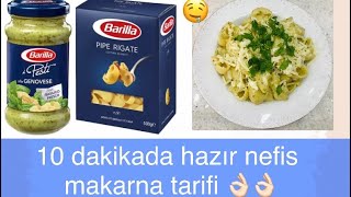 Fesleğen soslu makarna tarifi barilla pesto sosunu denedik 👍🏻  Farklı yemek tarifleri [upl. by Bigot]