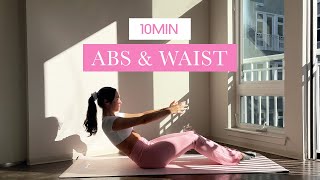 5MIN Daily Abs Pilates  toned abs amp small waist  no equipment  beginner friendly [upl. by Atirehc9]