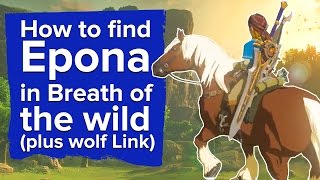 How to find Epona in Breath of the Wild plus Wolf Link Amiibo [upl. by Ymerrej498]