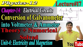 Conversion of Galvanometer into Voltmeter amp AmmeterGrade12 Physics Lecture17Theory Numerical [upl. by Marceau760]