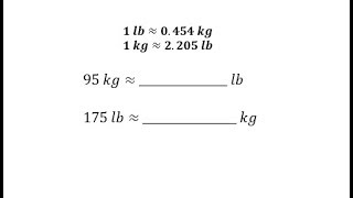 Convert Between Pounds and Kilograms Using a Unit Fraction [upl. by Picardi760]