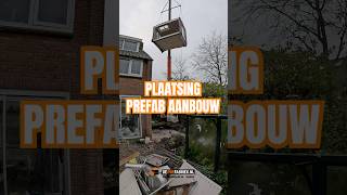 Plaatsing aanbouw 🏡🌐 deprefabrieknl✉️ infodeprefabrieknl📱 0203317470 [upl. by Issor695]