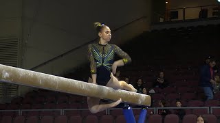 Natalie Wojcik Beam  Michigan Gymnastics  Super 16 Meet  January 7 2023 [upl. by Ttik]