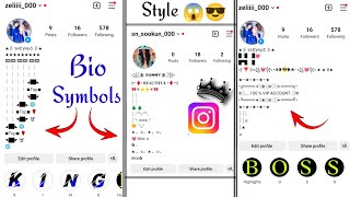 Bio style on instagram  Instagram bio symbols boys amp Girls  Insta Bio symbols New Trick 2024 [upl. by Anastos]