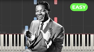 LOVE  Nat King Cole EASY Piano Tutorial  Sheets [upl. by Aramot254]