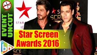 Star Screen Awards 2016  Shah Rukh Khan  Salman Khan  Alia Bhatt Event Uncut [upl. by Enilec]