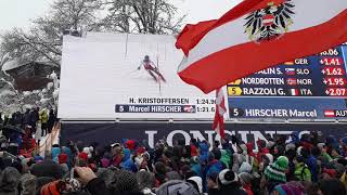 MARCEL HIRSCHER  KITZBÜHEL HAHNENKAMM SLALOM 2019 [upl. by Nosnej41]