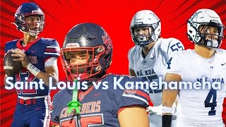 SAINT LOUIS CRUSADERS VS KAMEHAMEHA WARRIORS HAWAII HIGH SCHOOL FOOTBALL [upl. by Silevi]