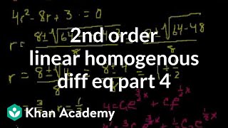 2nd Order Linear Homogeneous Differential Equations 4  Khan Academy [upl. by Lennox27]