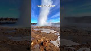 THE EARTH EXPLODES IN ICELAND geysir geysers iceland [upl. by Etteniuq321]