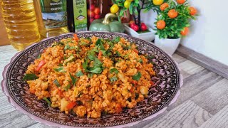 Bulgur Salat  Türkischer Kisir  Turkish best recipe bulgur 7cookingvlog [upl. by Nelly]