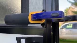 Install camco rv screen door crossbar [upl. by Ayoral]