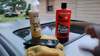 nu finish 3in1 ceramic wax test as windshield sealant [upl. by Sellma74]