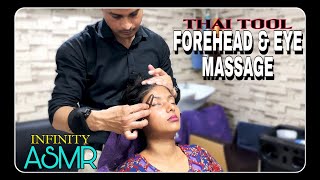 ASMR WOODEN TOOL SEMI INTENSE FOREHEAD amp EYE MASSAGE  HEAD MASSAGE [upl. by Radferd]