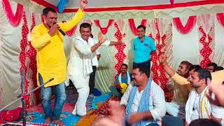 Pawan Kumar dance video with friends Sumit ji tilak faldan program [upl. by Meras384]