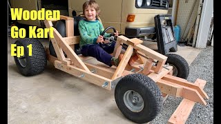 We build a Go Kart out of scrap 2x4  Chassis suspension amp steering [upl. by Bertolde]