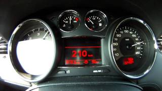 Peugeot RCZ HDi 20 Diesel 120kw163PS  0100 in 87 sek  0233 kmh Top Speed [upl. by Atiral]