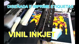 Vinil adhesivo IMPRIMIBLE para impresoras INKJET [upl. by Jaret]