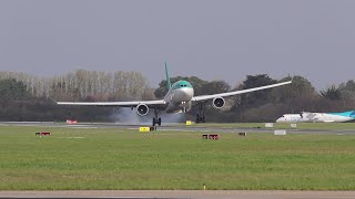 INSANE TOUCH AND GO  Aer Lingus A330 Go Around During Storm Kathleen stormkathleen [upl. by Sucram]