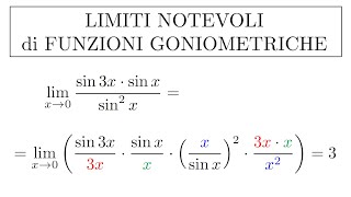 Calcolo di Limiti Notevoli di Funzioni Goniometriche Esercizi  2°Parte Lezione in Classe [upl. by Rudiger]